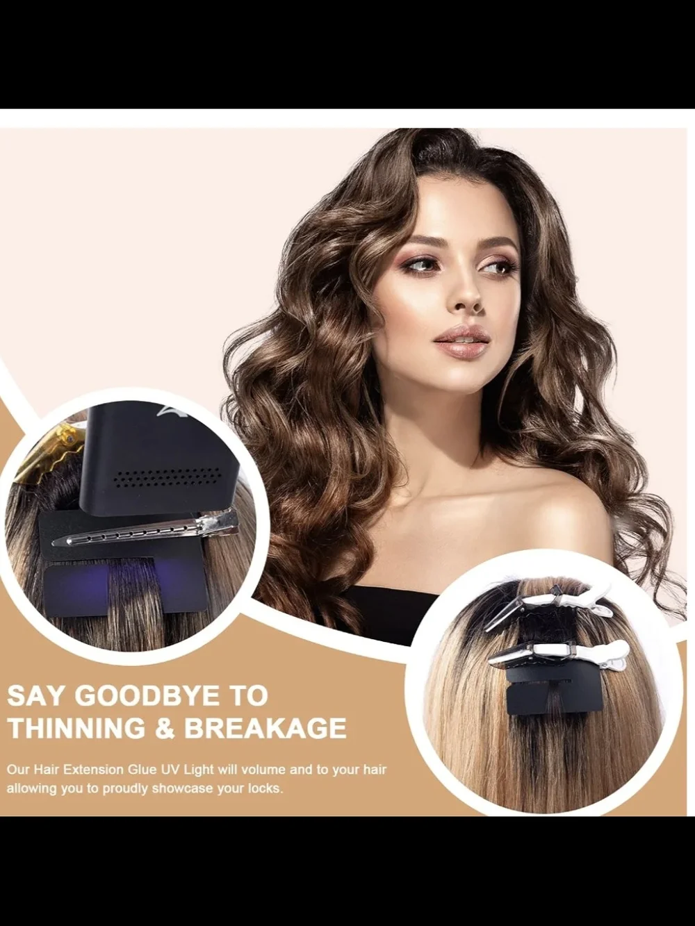 (45)  UV Light Hair Extensions Kit, UV Light hair Extension Machine*1， UV light